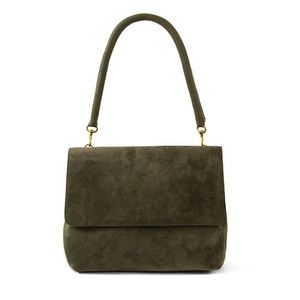 Clare V Helene Bag in Army Green Suede